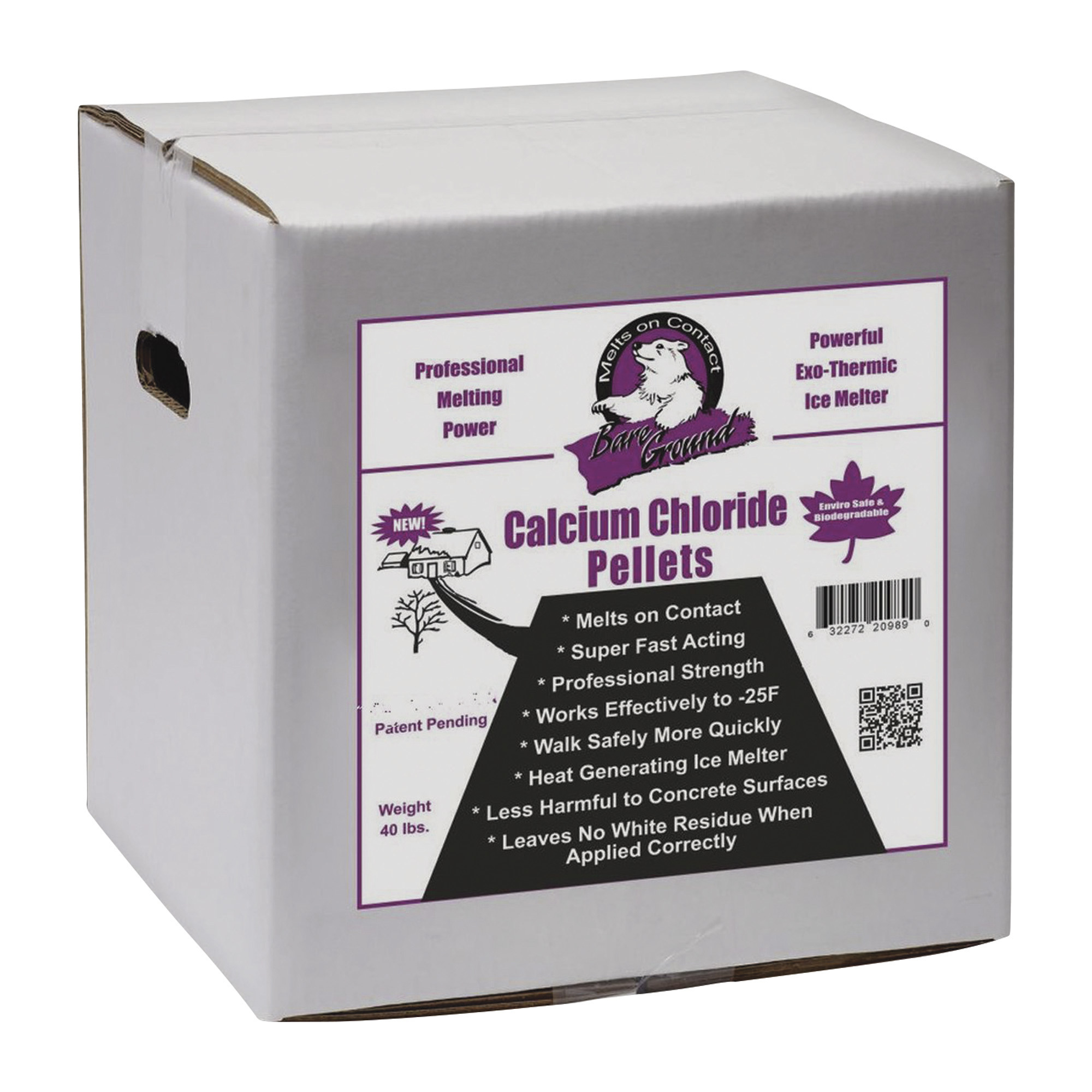 Bare Ground Pallet of Calcium Chloride Pellets, 1,920 Lbs., Model# BGCCP-40P